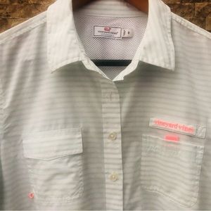 Vineyard Vines Performance Deck Shirt Button Down Long Sleeve Top Size M/8
